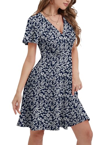 MixShe Summer Dresses for Women 2025 Floral Sundresses Elegant Classy Fashion Casual Outfit Plus Size3