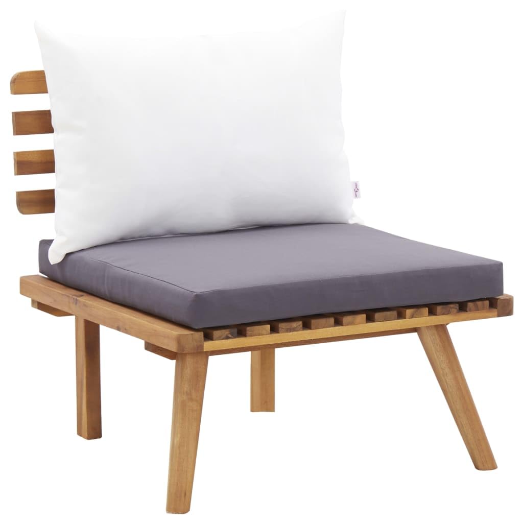 vidaXL Akazienholz Massiv Gartenmöbel 5-TLG. Gartenset Sitzgruppe Garten Garnitur Lounge Sofa Sitzgarnitur Gartensofa Ecksofa Mittelsofa