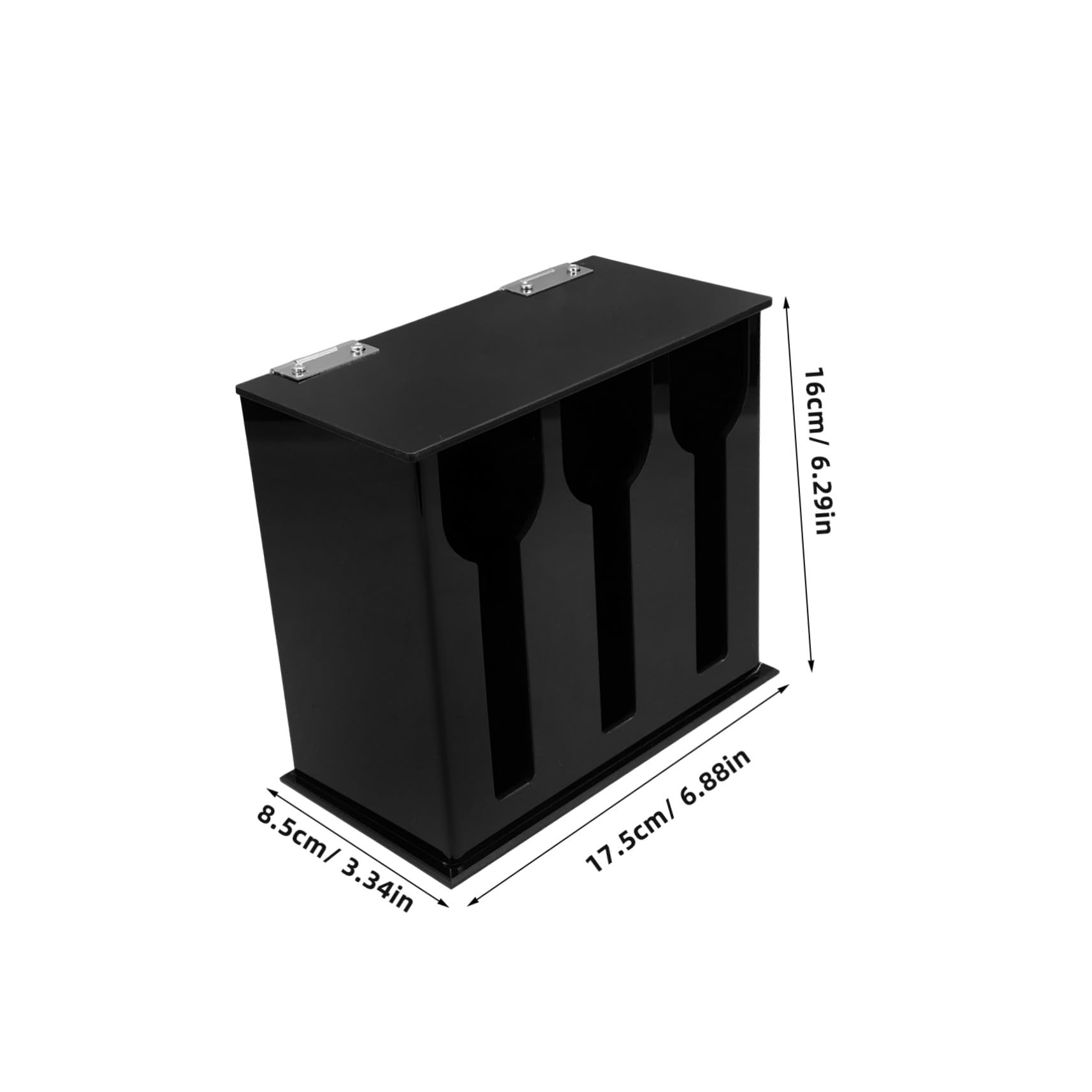 STOBAZA Organizador de Utensilios de Acrílico 3 Compartimentos Soporte Estable para Cucharas y Cuchara