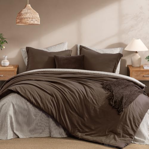 Image of Monbix Full Size Comforter Sets-7 Pieces Soft Bed in a Bag Full Bedding Set