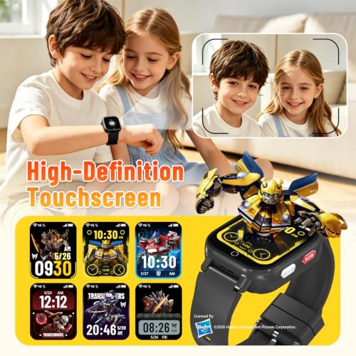 Transformers 4G Kids Smart Watch Phone, GPS, Video Call, Waterproof - Black - image 5