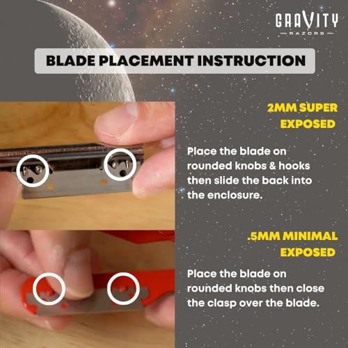 Image of Gravity Razors Premium Single Edge Razor Blades - Swedish Steel Razor Blades for Safety Razors and Straight Edge Razors, by GRAVITY RAZORS (100 Count, 2-Pack)