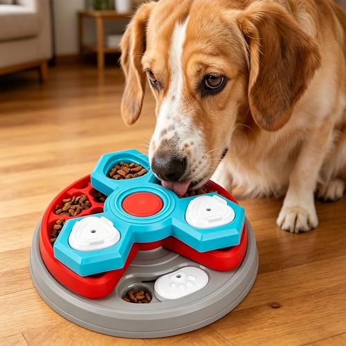 Distributeur nourriture chien interactif avec base antidérapante