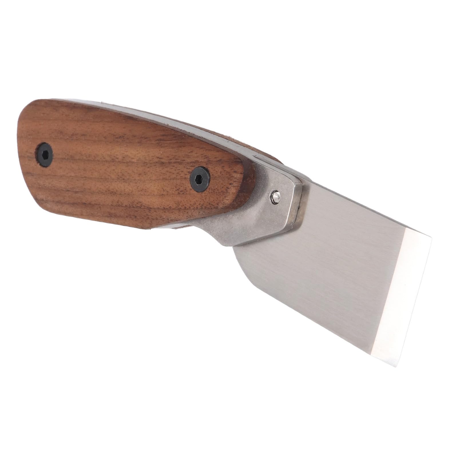 Greensen Strumento di Taglio in Pelle, Coltello Artigianale con Manico in Legno di Noce, Taglierina Scivolo Ergonomica per Funzionamento Fai - -te, Lama Acciaio Inossidabile 304 con Legno Sandalo,