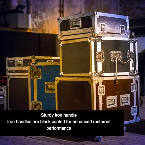 Speaker Cabinet Handles, 2 Pcs Rustproof Iron Recessed Speaker Handle Easy to Install Speaker Side Handle with Comfortable Grip for Large Stage Speaker Cabinets Box, 7.01x5.98in