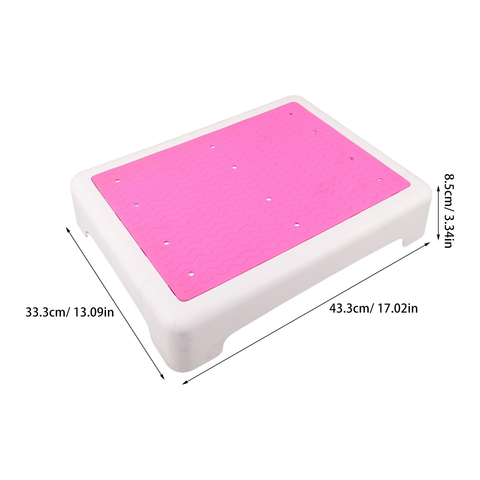 Homoyoyo Sgabello per Wc Antiscivolo in Plastica Rosa, Comodo e Facile da Pulire, Alta Capacità di Carico, e Anziani in Bagno e Toilette