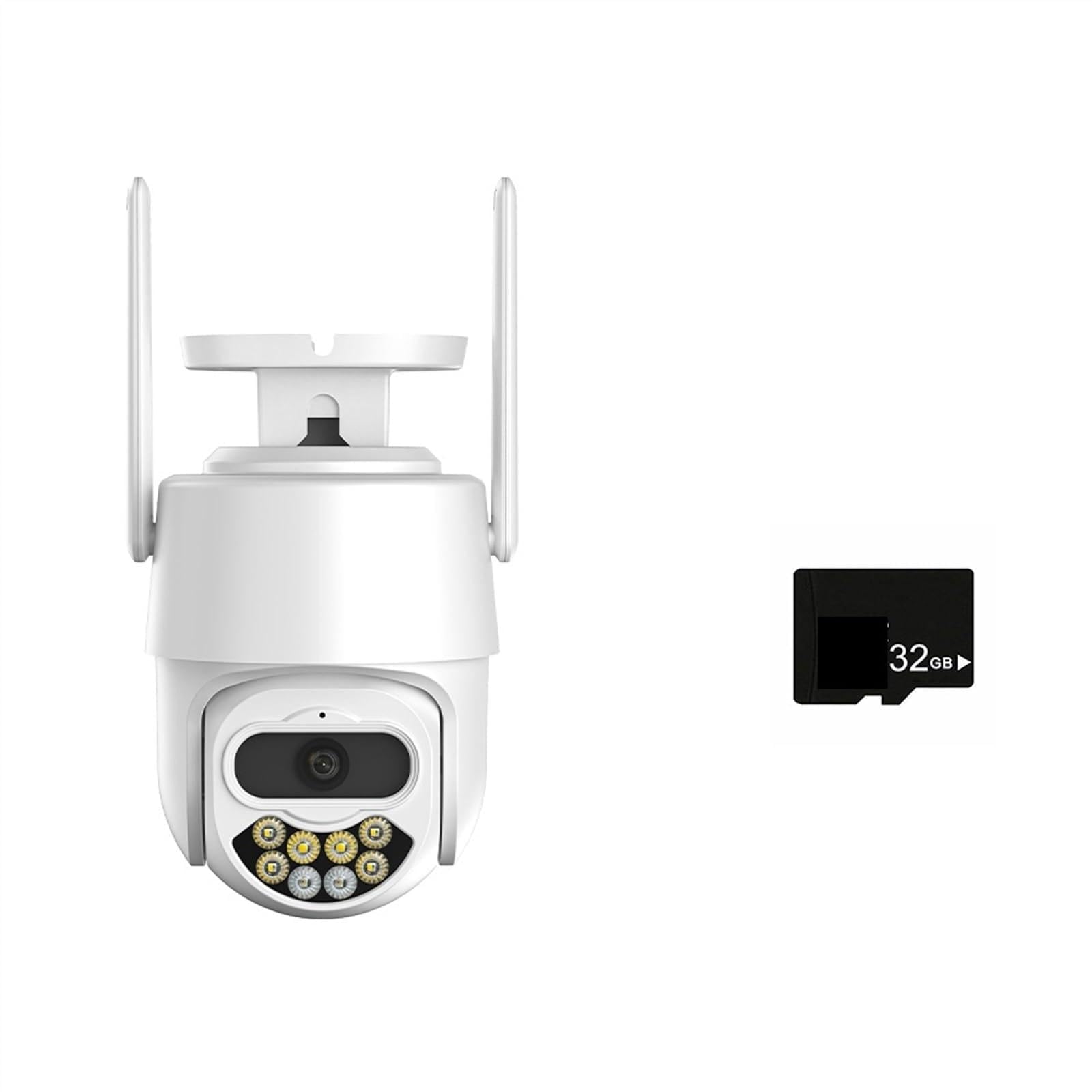 CVFRDD Dual Lens PTZ Camera 8MP 4K Surveillance Camera Dual Screen Security Portection Auto Tracking 1080P Security CCTV Cam(1080P With 32GB)