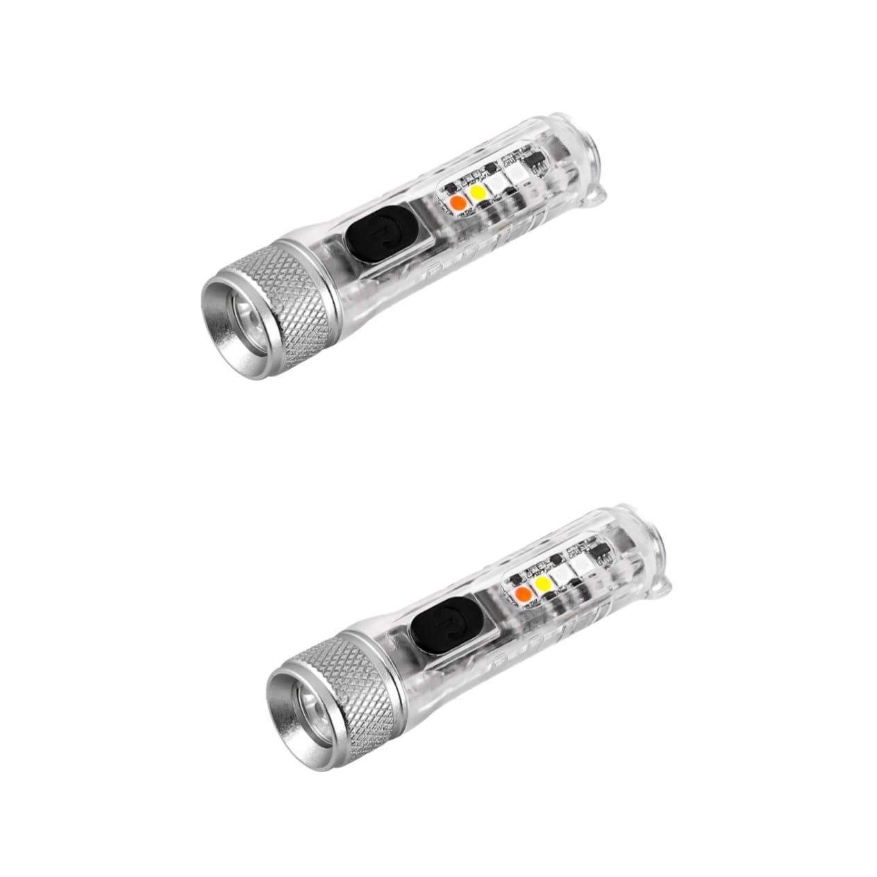 OSALADI 2pezzi Mini Torcia Led Ricaricabile Con Luminosità Portachiavi Per Uso Esterno Lumen Con e Lenti Innovative
