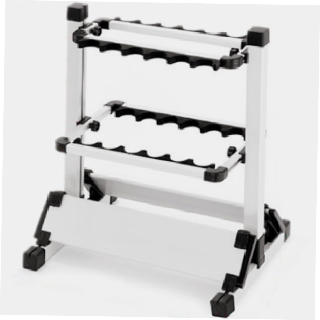 Fishing Rod Rack 12 Slots Aluminium Display Stand Lightweight Fishing Rod Organizer for Garage Storage Supports Tackle Tools and Accessories