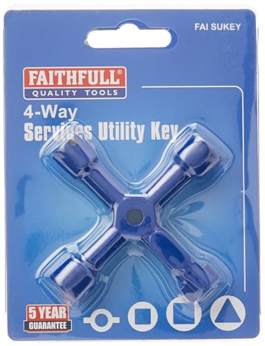 Faithfull SUKEY 4-Way Services Utility Meter Key
