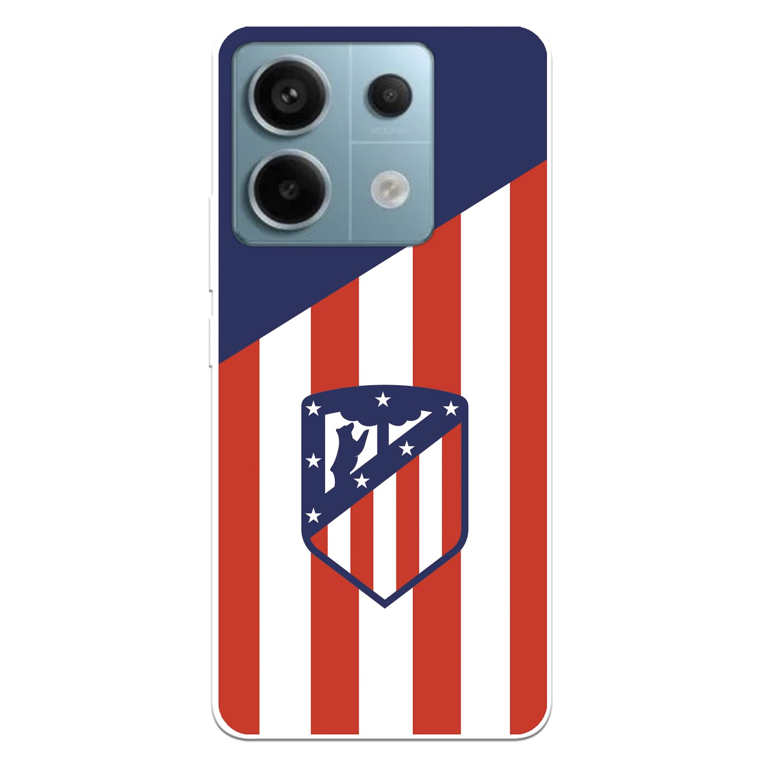 Custodia Ufficiale Atletico Madrid Per Xiaomi Redmi Note 10 5G - Cover Flessibile In Silicone Trasparente Con Scudo Del Club - 3