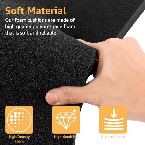 FWEEK 6 Stück Würfelschaum Schaumstoff, 400 x 300 x 25 mm Schaumstoff-Zuschnitt Schaumstoffeinlage Werkzeug, Schaumstoff Polster für Werkzeugkoffer, Kamerakoffer, Transportkoffer, Fotokoffer, Koffer