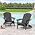 Christopher Knight Home Duncan Outdoor Acacia Wood Folding Adirondack Chairs (Set of 2), Dark Gray