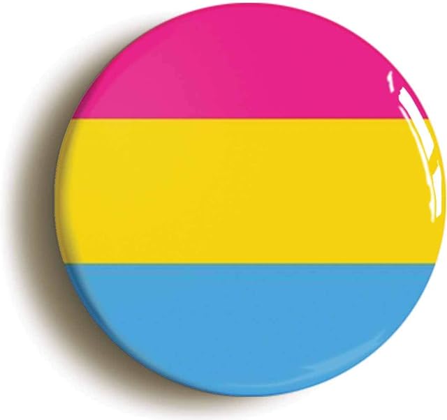 Ozorath PANSEXUAL FLAG LGBT GAY PRIDE BADGE BUTTON PIN (Size is 1inch / 25mm diameter)