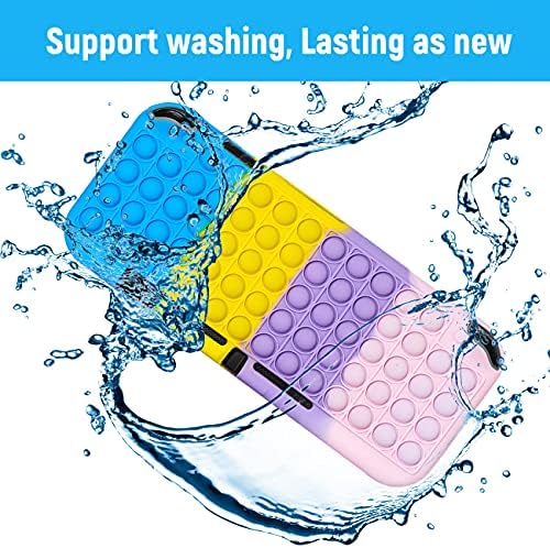 Qerrassa for Nintendo Switch Lite Controller Case Silicone Fidget Fidgets Toys it for Boys Girls Teen Kids Funny Fun Cases for Switch Games Shell Soft Cover for Switch Lite(Color Bubble)