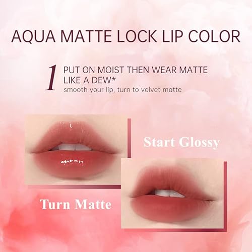 Colorkey Soft Matte Water Tint, Hydrating Glossy Lip Gloss, Long-Lasting Liquid Lipstick | Moist Fit Without Stickiness | Moisturized | Transparent | Highly Pigmented Lip Tint(P307 Aquatic Flowers) #TOP4