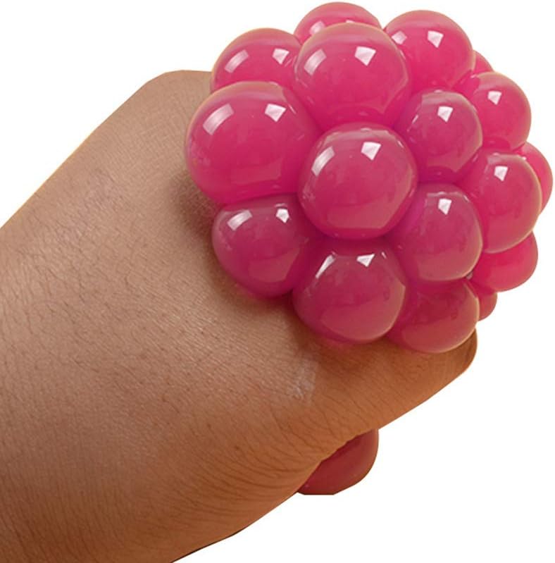 RiToEasysports Grape Ball Stress Relief Toy, Sensory Fidget Squeeze Balls for Anxiety and Office Fun (Colorful)