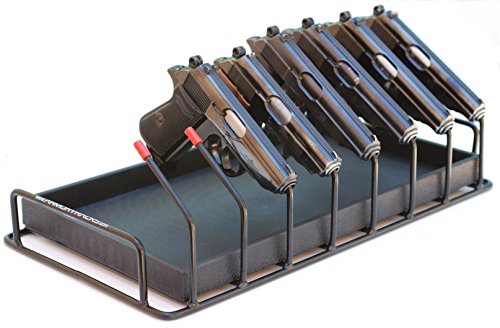 Armory Racks 8 Gun Store, Secure & Carry Handgun Pistol Rack With Tray #TOP7