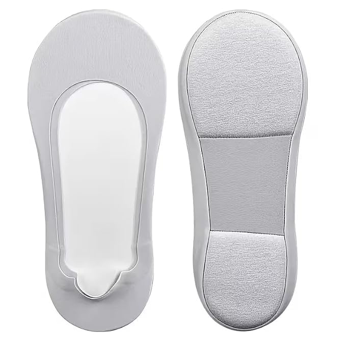 Foam No Show Socks for Men and Women, Anti-Slip Silicone Heel Grip, Invisible Loafer Liner, Ultra-Thin Breathable Cushioned Footliner, Free Size-image-0