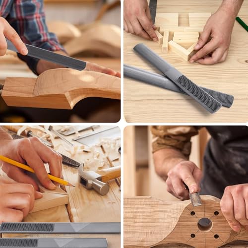 Image of Wood Rasps,4 in 1,Suit for Sharping Wood and Soft Metal in Family and Work | 4 in 1 Wood Rasps,Durable Carbon Steel,Perfect for Sharping Wood and Soft Metal Tools.Essential for both family and work.