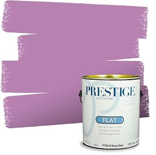 PRESTIGE Paints Interior Paint and Primer In One, 1-Gallon, Flat, Comparable Match of Sherwin Williams* Drama Violet*