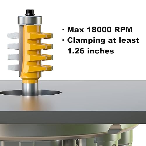Miniatura 6 de FivePears Broca de enrutador de junta de dedo con vástago de 12 pulgada, punta de enrutador reversible para juntas de dedo para carpintería