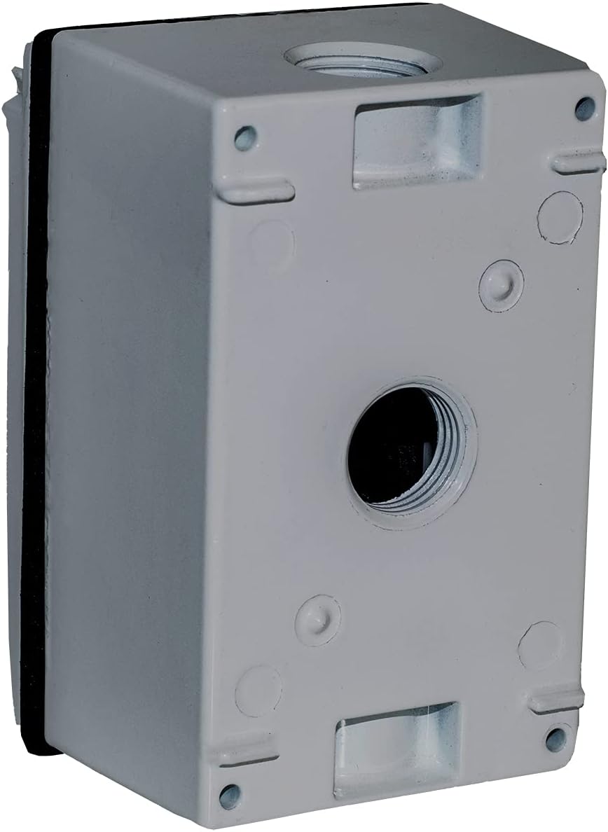 Sigma Electric 16446 15 amps Metal Duplex Outlet Kit For For Use in Branch Circuit Wiring, Wet Locations, No Size, Grey