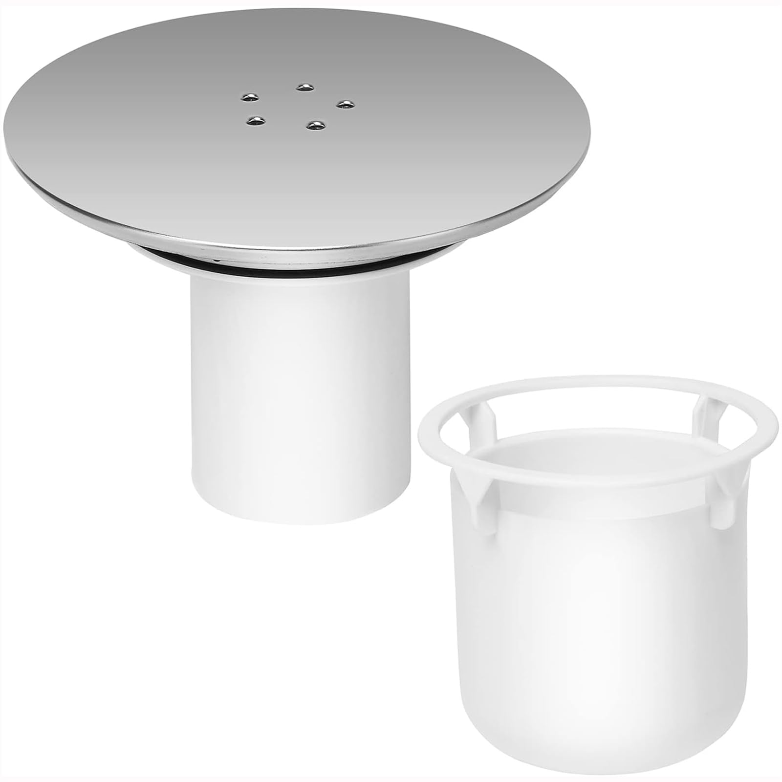 BODYA Shower Drain Cover Plughole Replacement for 90mm/115mm Fast Flow Chrome Trap