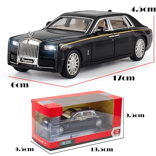 Vehículo a escala 1:32 Phantom modelo negro con sonido y luz miniatura 6