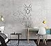 Nordique art créatif géométrique renard vinyle autocollant mural chambre d'enfant décalque famille chambre décoration salon décoration murale autocollant mural A4 L 43 cm X 51 cm
