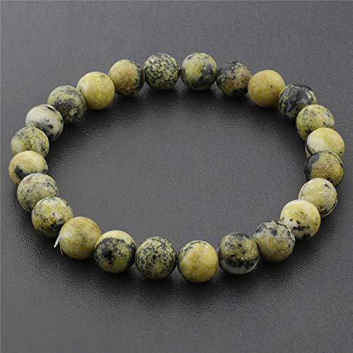 Pierre naturelle jaune bracelet 8mm pour le yoga des chakras et le style étudiant de mode