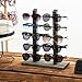 MyGift Sunglasses Display Stand, Vintage Gray Wood Tabletop Eyeglass Storage Rack, Holds up to 10 Pairs of Eyewear