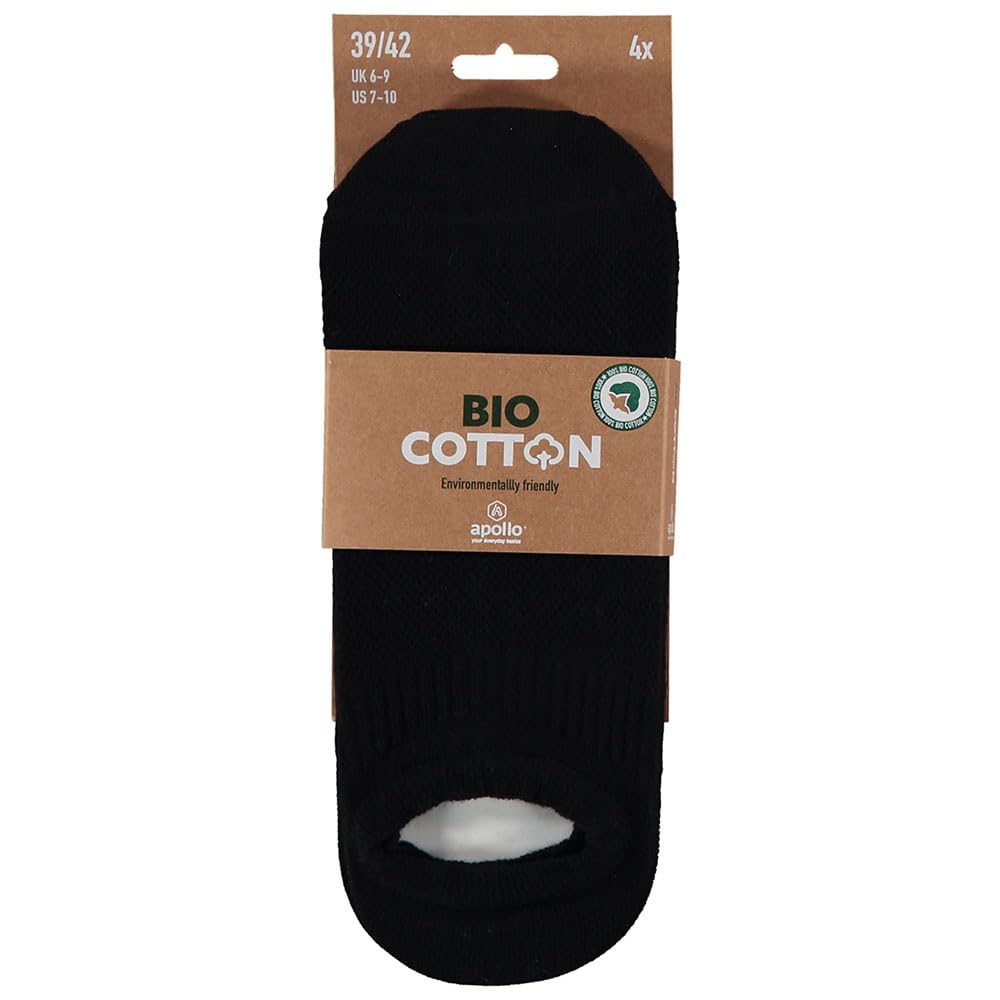 Bio Füßlinge 8 Paar - No Show Sneaker Socken aus Bio Baumwolle Rutschfest Unsichtbar Weich & Atmungsaktiv für Alltag & Sport