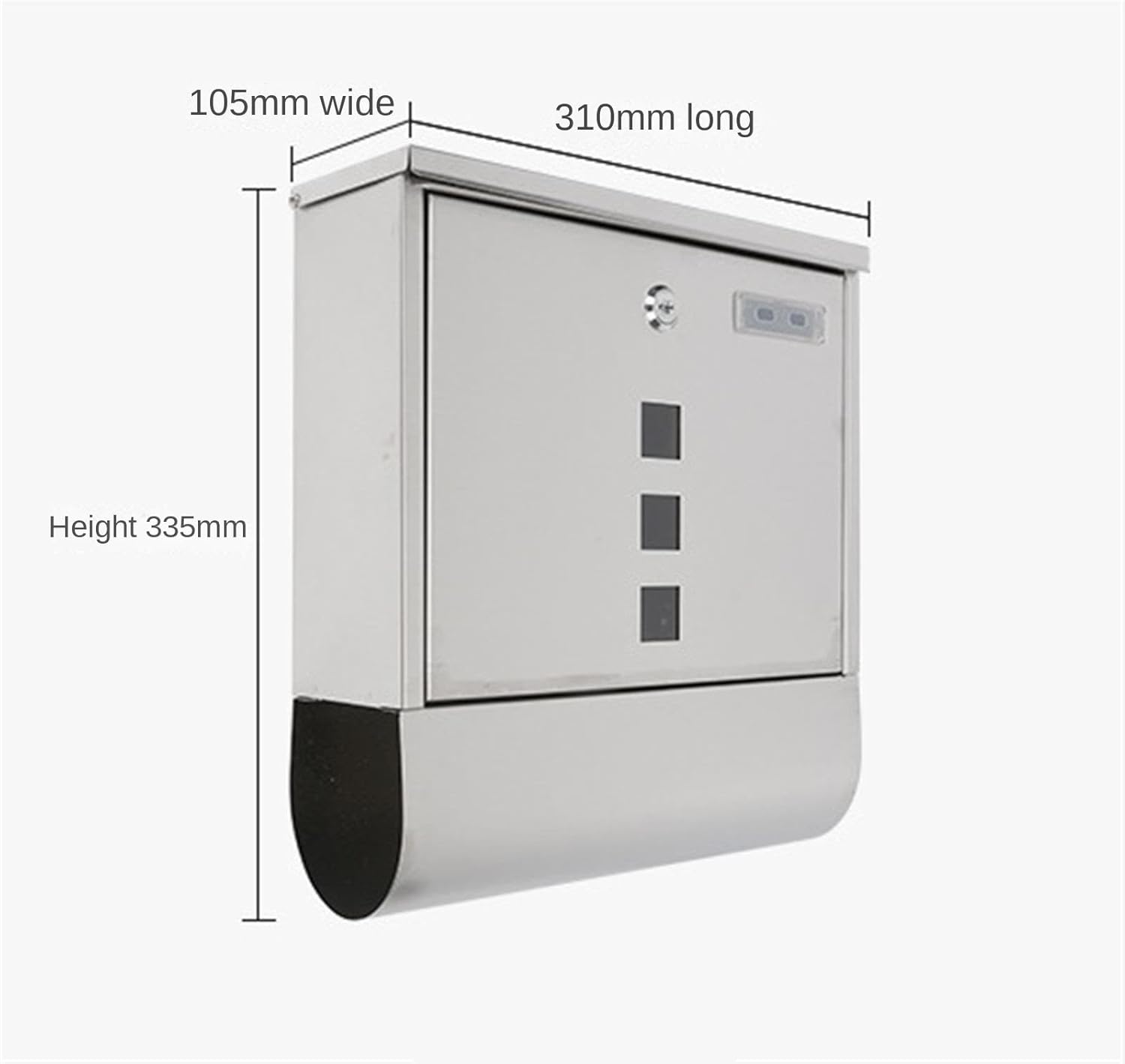 屋外用郵便受け 壁掛け式メールボックス ロック付き オフィスレターボックス 屋外用エクスプレスボックス メールボックス 郵便受け