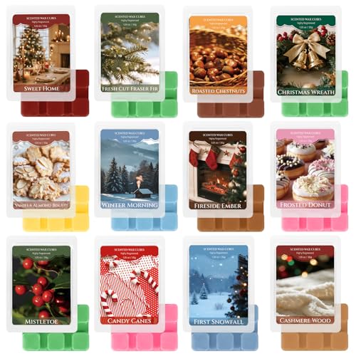 SCENTORINI Wax Melt Gift Set with 12 Scents Soy Wax Cubes in Red Box Ideal for Home Fragrance Lovers