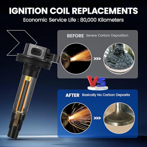 Image of 6 Ignition Coils Pack - Fix Misfires for Ford Flex /Taurus & Lincoln MKS /MKT (3.5L V6) 2010-2012 - Repl. UF612 /AA5Z12029A /DG524