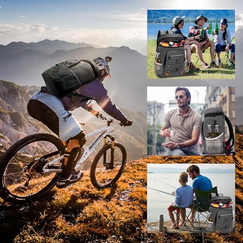 AMNOW 36-Can Cooler Backpack (Dark Gray) — view 8