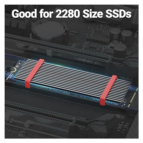 Dissipateur Thermique SSD M.2 2280 en Aluminium Noir avec Coussin