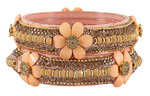 Image of NMII Viral Multi Colour Glass Bangles with Golden Ghungroo Charms & Stone Work For Women & Girls | Fancy Designer Glass Bangle | Traditional Chudi | Kanch Ki Churi | Stylish Ghungroo Bangle For Women