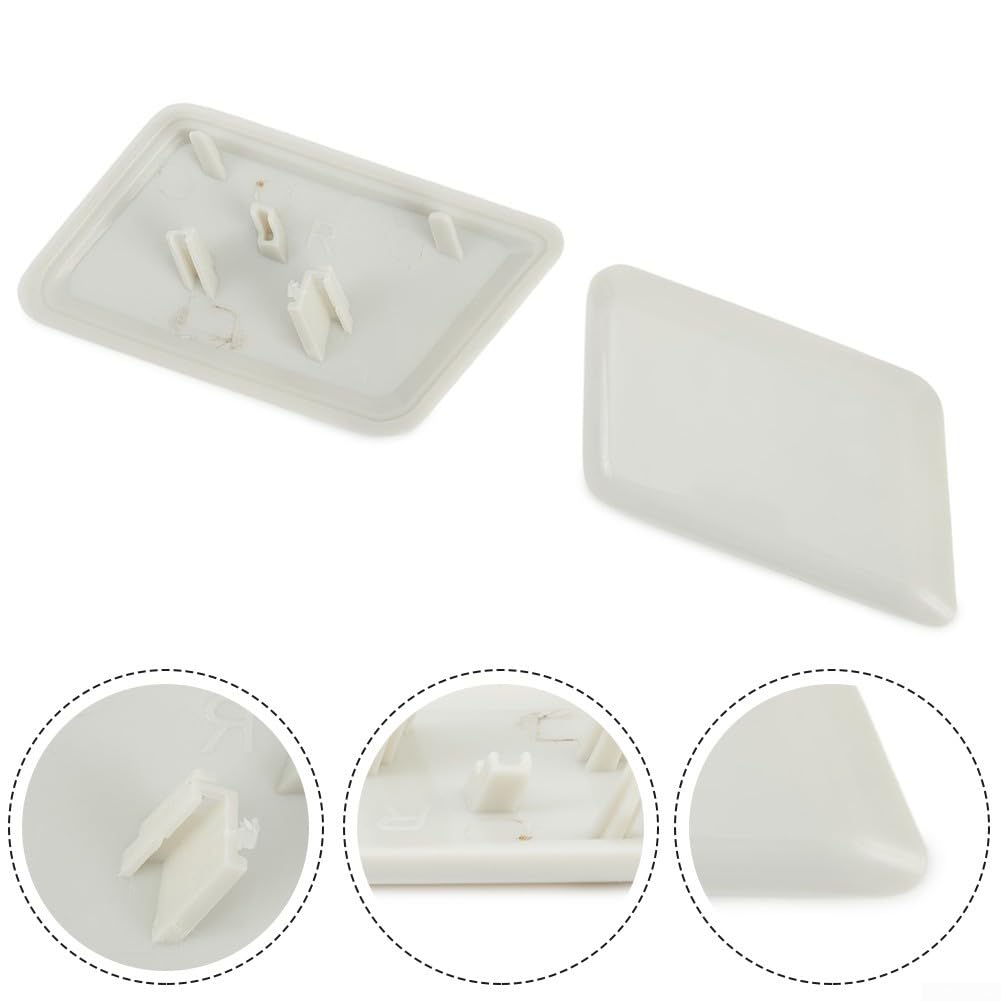 Left and Right Headlight Washer Jet Cap Covers Compatible with For FORD For MONDEO MK3 2000-2007 Primed Plastic Nozzle Wire Cover