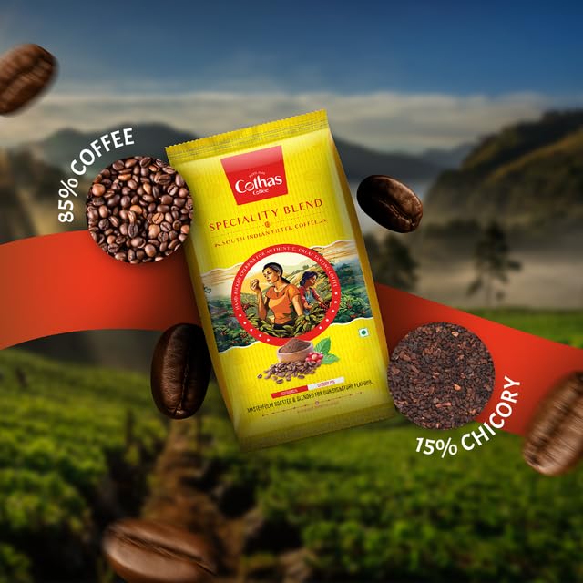 Image of Cothas Coffee - Speciality Blend South Indian Filter Coffee Powder | 85% Coffee & 15% Chicory | Rich Aroma & Strong Taste | Authentic Roast & Ground Filter Coffee (100 g)