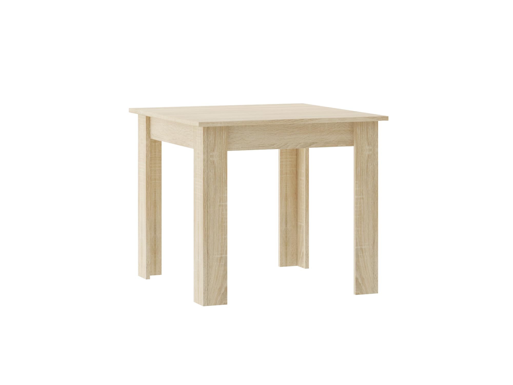 Home Collective Esszimmertisch Küchentisch, Platte aus Sonoma-Eiche, Holztisch Esstisch, 80 x 80 x 75 cm, 18 mm Dicke, Küche Wohnzimmer Sonoma-Eiche