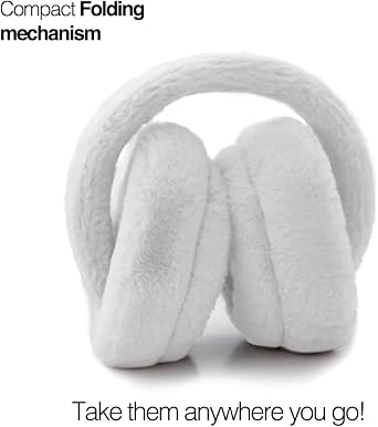 Acuvar Wireless Bluetooth 5.0 Rechargeable Over The Ear Headphone Earmuffs with Extra Soft and Warm Fabric, Microphone