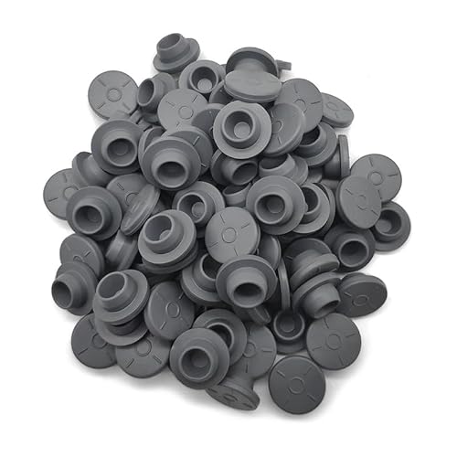 Bocobmtn 1000pcs Butyl Rubber Stopper Plug 13mm，Self Healing Injection Ports Solid Seal