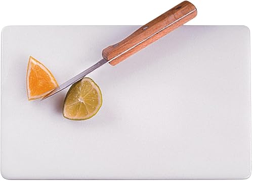 American Metalcraft BB6105 tabla de cortar rectangular de plástico prensado color blanco