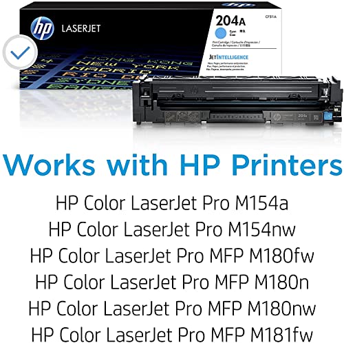 Cartucho de Toner 204A LaserJet Ciano CF511A HP