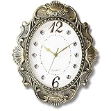 AYRELY® 14 Inch Oval Rustic Wall Clock, Wall Clocks Battery Operated, Country Style Silent Non Ticking Clock, Decorative Wall Clock for Kitchen, Home, Living Room, Farmhouse, Bedrooms