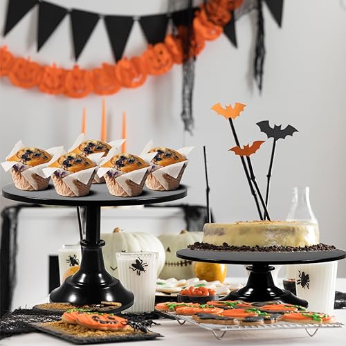 Cake Stand,7Pcs Round Metal Cake Display Stand 8/10/12Inch Dessert Table Decorations Set Cupcake Holder Party Serving Plate for Baby Shower ,Wedding ,Birthday Party ,Anniversary (Black) - Image 6