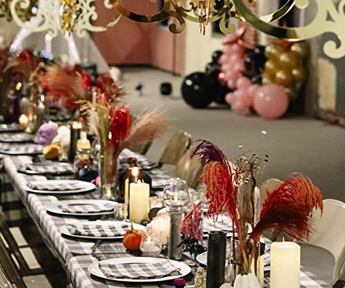 Cloth Napkins, Black Napkins Cloth Washable, Linen Napkins, Black Plaid Napkins, Wedding Napkins, Plaid Napkins, Cotton Dinner Napkins Oversized Black Cloth Napkins, Pack Of 6 18 X 18 Black And White #TOP1