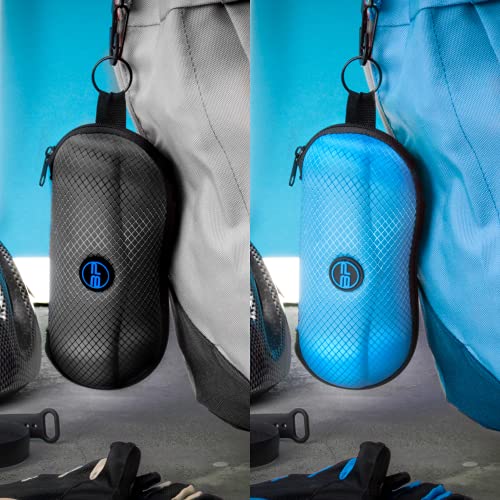 Image of BLUPOND Sunglasses Case Semi Hard EVA Shell with Metal Hanging Hook Belt Clip Sun Glasses Storage